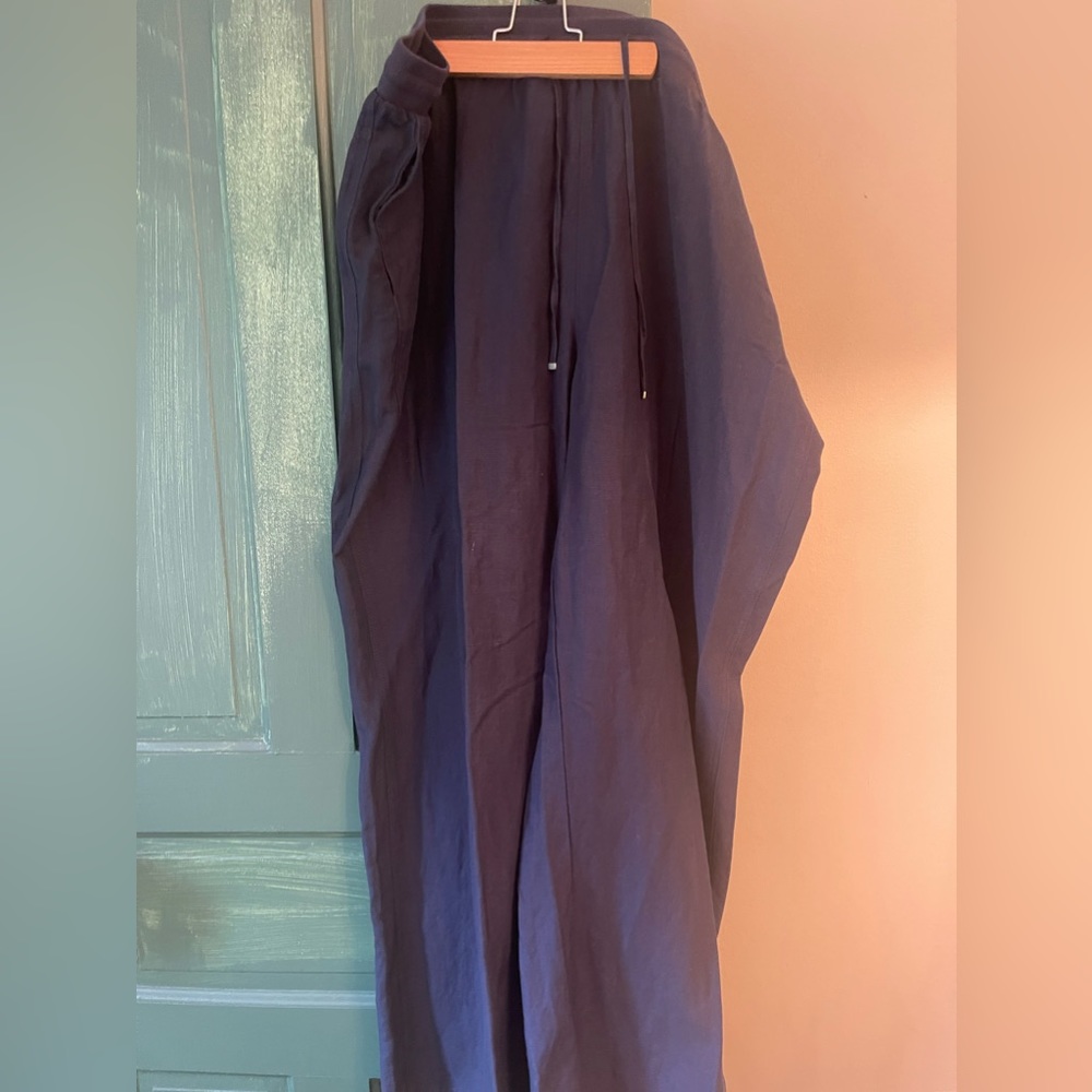 Navy linen pants